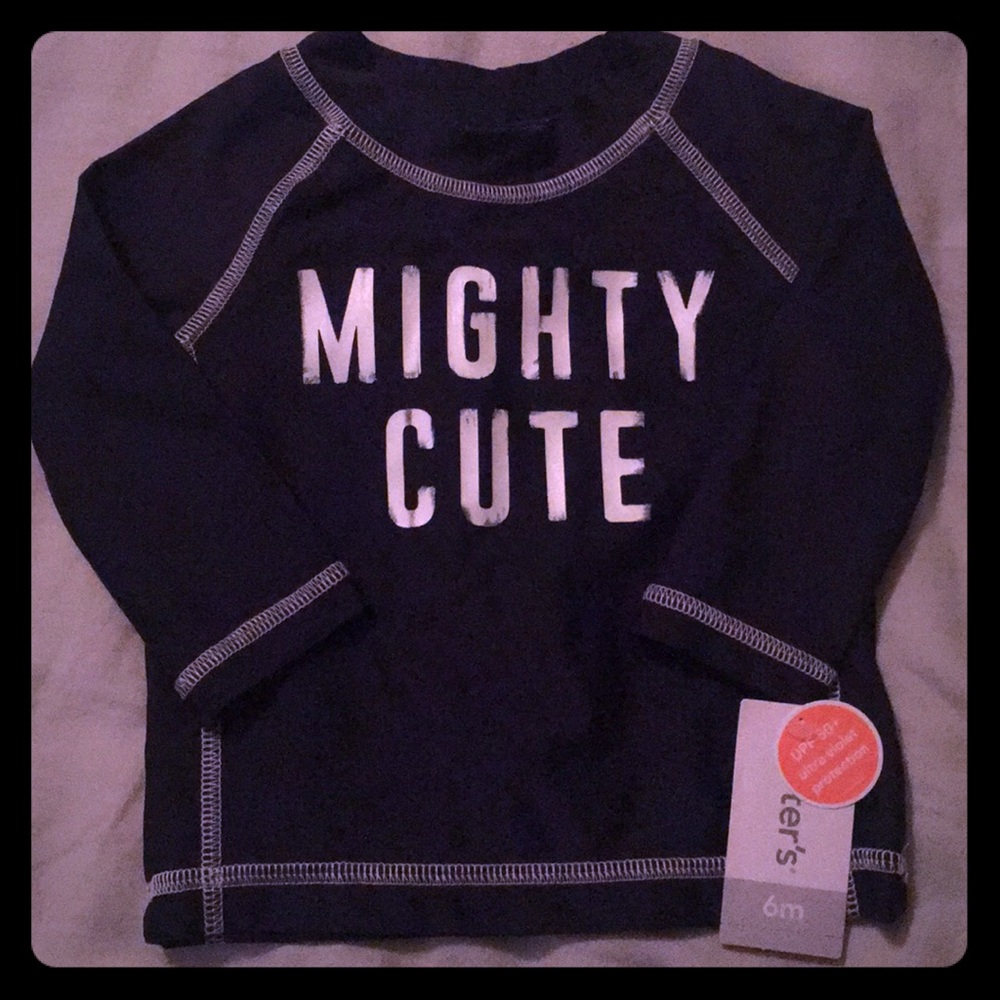 Navy Blue Baby Boy Swim Shirt (6 months)